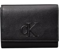 Calvin Klein Donna Portafoglio Sculpted Medium Trifold Pieghevole, Nero (Black), Taglia Unica