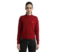 Calvin Klein Donna Pullover Embro Badge Sweater Scollo Rotondo, Rosso (Red Currant), L