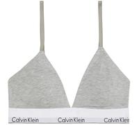 Calvin Klein Donna Reggiseno a Triangolo Lightly Lined con Fascia con Logo, Grigio (Grey Heather), XS