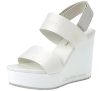 Calvin Klein Donna Sandali con Zeppa Scarpe, Bianco (Creamy White/Eggshell), 40