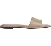 Calvin Klein Donna Sandali Round Flat in Pelle, Avorio (Desert Taupe), 37