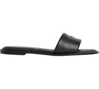 Calvin Klein Donna Sandali Round Flat in Pelle, Avorio (Triple Black), 37