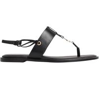Calvin Klein Donna Sandali Round Flat Infradito, Nero (Triple Black), 41