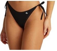 Calvin Klein Donna Slip Bikini Allacciatura Laterale String Side Tie con Etichetta con Logo, Nero (Pvh Black), S