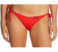 Calvin Klein Donna Slip Bikini Allacciatura Laterale String Side Tie con Etichetta con Logo, Rosso (Flaming Chili), L