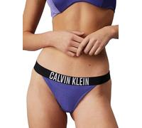 Calvin Klein Donna Slip Bikini Brasiliana con Branding, Blu (Sapphire Blue), XS