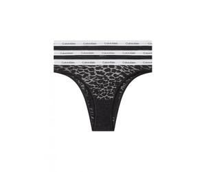 Calvin Klein Donna Slip Brasiliana Confezione da 3 Low-Rise Intimo, Nero (Black/Black/Black), M