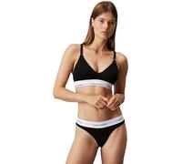 Calvin Klein Donna Slip Brasiliana Cotone Elasticizzato, Nero (Black), XL