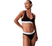 Calvin Klein Donna Slip High Leg con Fascia con Logo, Nero (Black), M