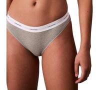 Calvin Klein Donna Slip Taglio Bikini con Fascia con Logo, Grigio (Grey Heather), M