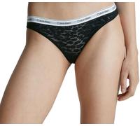 Calvin Klein Donna Slip Taglio Bikini con Pizzo, Nero (Black), L