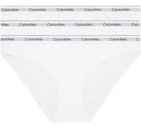 Calvin Klein Donna Slip Taglio Bikini Confezione da 3 Cotone Elasticizzato, Bianco (White/White/White), M