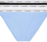 Calvin Klein Donna Slip Taglio Bikini Confezione da 3 Cotone Elasticizzato, Multicolore (Black/White/Frozen Fjiord), L