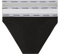 Calvin Klein Donna Slip Taglio Bikini Confezione da 3 Cotone Elasticizzato, Multicolore (Black/White/Grey Heather), L