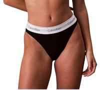 Calvin Klein Donna Slip Taglio Bikini High Leg con Fascia con Logo, Nero (Black), M