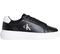 Calvin Klein Donna Sneakers con Suola Preformata Chunky Mono in Pelle, Nero (Black/Bright White), 37
