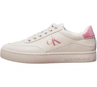 Calvin Klein Donna Sneakers con Suola Preformata Classic in Pelle, Beige (Eggshell/Dusty Rose), 40