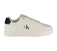 Calvin Klein Donna Sneakers con Suola Preformata Classic Mono con Logo, Bianco (Bright White/Black), 39