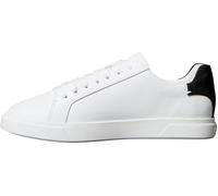 Calvin Klein Donna Sneakers con Suola Preformata Low Moire in Pelle, Blu (Bright White/Black), 37