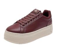 Calvin Klein Donna Sneakers con Zeppa Bold in Pelle, Rosso (Andorra), 39