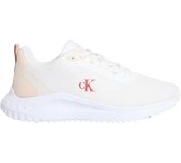 Calvin Klein Donna Sneakers Running Eva Mix Logo in Mesh, Avorio (Bright White/Pink/Turtledove), 39