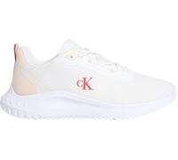 Calvin Klein Donna Sneakers Running Eva Mix Logo in Mesh, Avorio (Bright White/Pink/Turtledove), 41