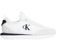 Calvin Klein Donna Sneakers Running Retro Lace Up Sock con Logo, Blu (Bright White/Black/Marshmallow), 37