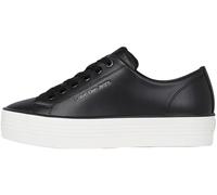 Calvin Klein Donna Sneakers Vulcanizzate Bold Low in Pelle, Nero (Black/Bright White), 40