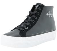 Calvin Klein Donna Sneakers Vulcanizzate Flat Scarpe, Multicolore (Black/Stormfront), 38
