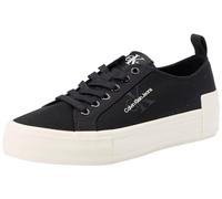 Calvin Klein Donna Sneakers Vulcanizzate Flatform Low Scarpe, Nero (Black/Creamy White), 36