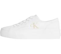 Calvin Klein Donna Sneakers Vulcanizzate Flatform Profilo Basso, Bianco (Triple Bright White), 37
