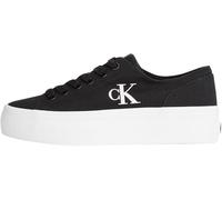 Calvin Klein Donna Sneakers Vulcanizzate Flatform Profilo Basso, Nero (Black/Bright White), 40 EU