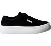 Calvin Klein Donna Sneakers Vulcanizzate Lace Up Corduroy con Plateau, Nero (Black), 36