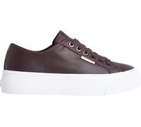 Calvin Klein Donna Sneakers Vulcanizzate Lace Up Profilo Basso, Rosso (Bordeaux), 38
