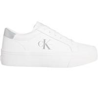Calvin Klein Jeans Vulc Flatf Leather Logo W - Scarpe Sneakers - Donna - Bianco 39