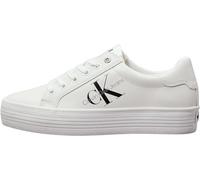 Calvin Klein Donna Sneakers Vulcanizzate Vulc Flatform Laceup Low Lth Zeppa, Bianco (Bright White), 40
