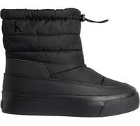 Calvin Klein Donna Stivali Mezza Gamba Snowboot Nylon Mix con Plateau, Nero (Triple Black), 39
