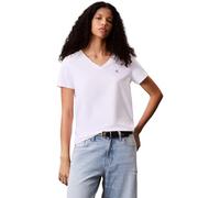 Calvin Klein Donna T-Shirt Maniche Corte Archive Jersey Tee con Scollo a V, Bianco (Brilliant White), S