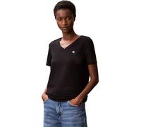 Calvin Klein Donna T-Shirt Maniche Corte Archive Jersey Tee con Scollo a V, Nero (Black), S