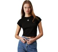 Calvin Klein Donna T-Shirt Maniche Corte CK Rib Baby Tee Corta