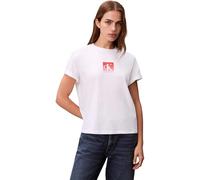 Calvin Klein Donna T-Shirt Maniche Corte Classic Boxed Monogram con Logo, Bianco (Bright White), M