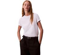 Calvin Klein Donna T-Shirt Maniche Corte Classic Tee Scollo Rotondo, Bianco (Brilliant White), S