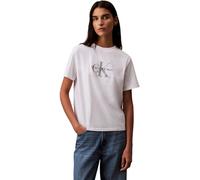 Calvin Klein Donna T-Shirt Maniche Corte Hero Classic Monologo Tee con Scollo Rotondo, Bianco (Brilliant White), XL