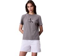 Calvin Klein Donna T-Shirt Maniche Corte Hero Classic Monologo Tee con Scollo Rotondo, Grigio (B30 Grey Heather), M