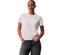 Calvin Klein T-Shirt da Donna SS Woven Label Classic Fit LV047F227G, Bianca, S