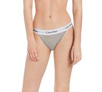 Calvin Klein Donna Tanga High Leg Elasticizzato, Grigio (Grey Heather), XS