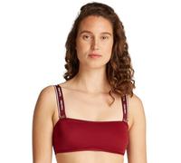 Calvin Klein Donna Top Bikini a Fascia Spalline Rimovibili, Rosso (Plum Glaze), M