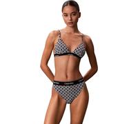 Calvin Klein Top da Bagno Donna Triangle LV00Q61208, Nero (20242 Icon Cotone Emblem Nero), S