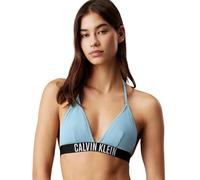 Calvin Klein Donna Top Bikini a Triangolo Imbottitura Estraibile, Blu (Skim Blue), L