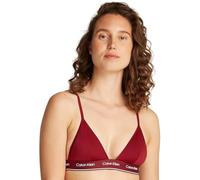 Calvin Klein Donna Top Bikini a Triangolo Triangle-RP Fascia con Logo, Rosso (Plum Glaze), S